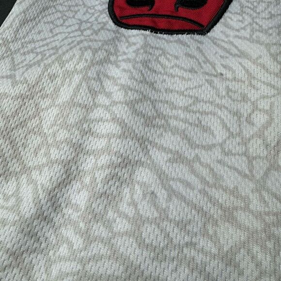 NBA Chicago Bulls Rare Jersey Mens M Green/Red Trim Embroidered Logo Cream - Picture 9 of 13